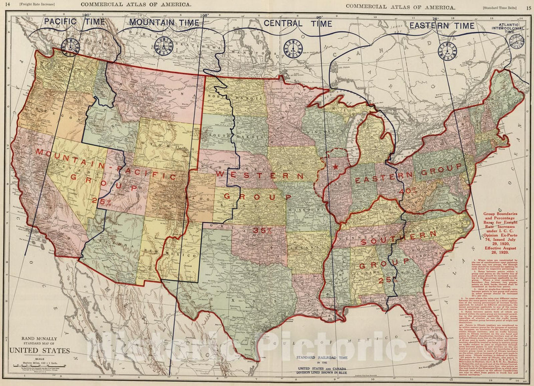 Historic Map : National Atlas - 1924 United States. - Vintage Wall Art