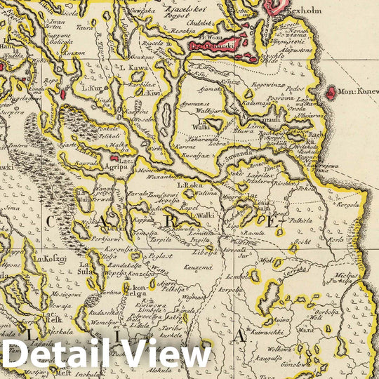 Historic Map : Russia , Saint Petersburg (Russia), Gulf of Finland 1741 Ingria et Carelia , Vintage Wall Art