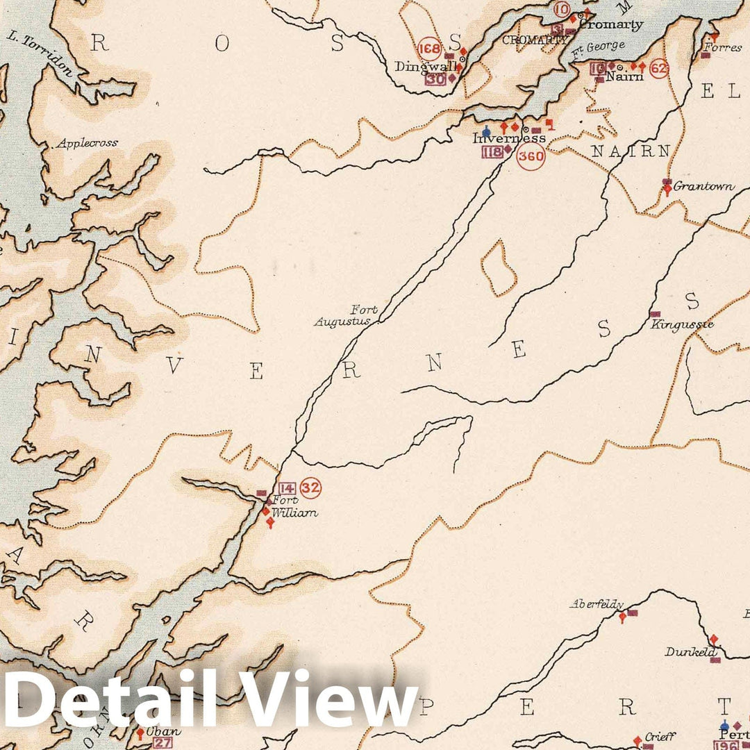 Historic Map : Statistical Atlas - 1881 Scotland to Illustrate the Legal Condition of the Country. - Vintage Wall Art