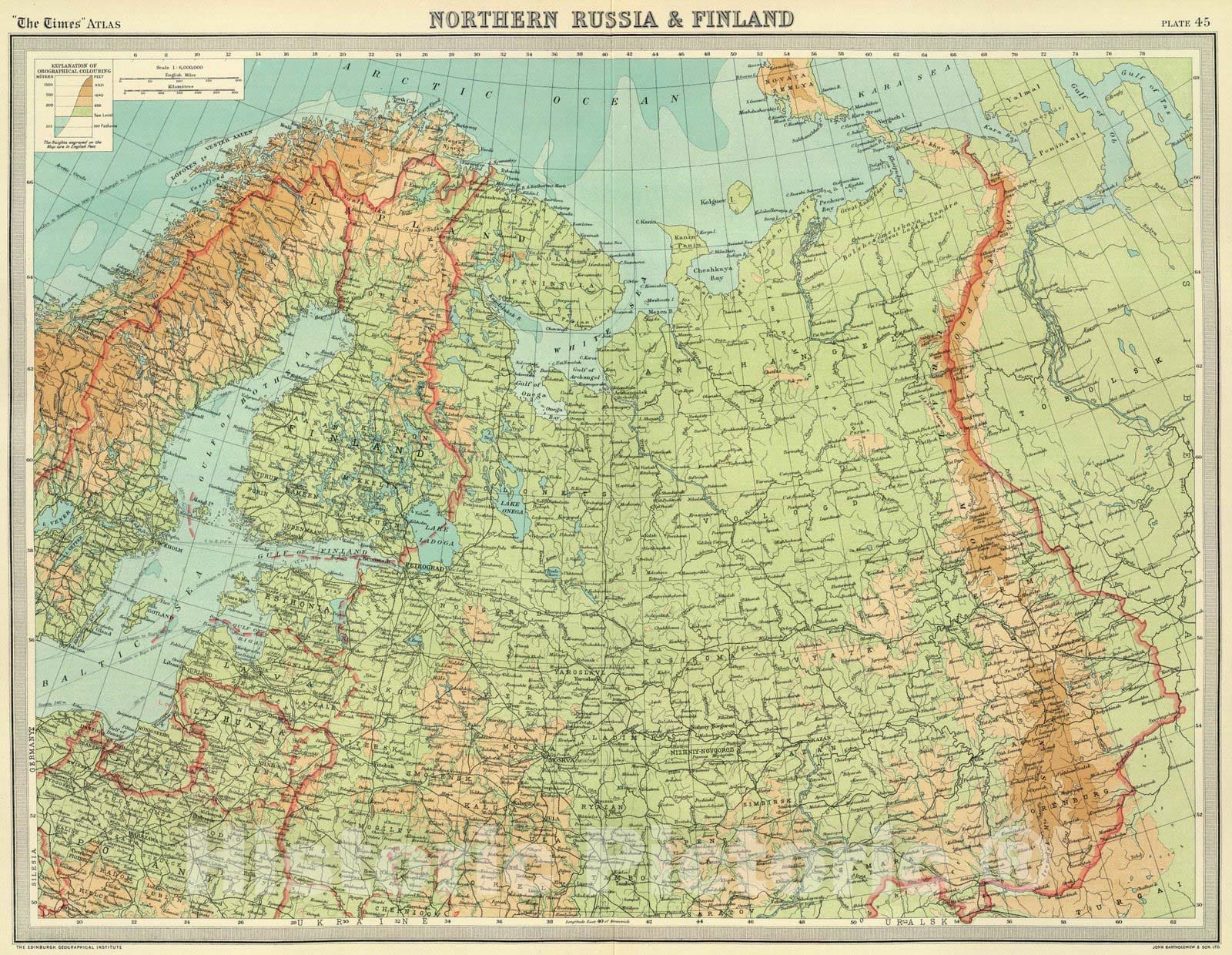 Historic Map : 1922 Northern Russia & Finland. - Vintage Wall Art