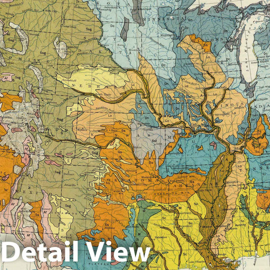 Historic Map : National Atlas - 1931 Parent Materials of Soils. Atlas of American Agriculture. - Vintage Wall Art