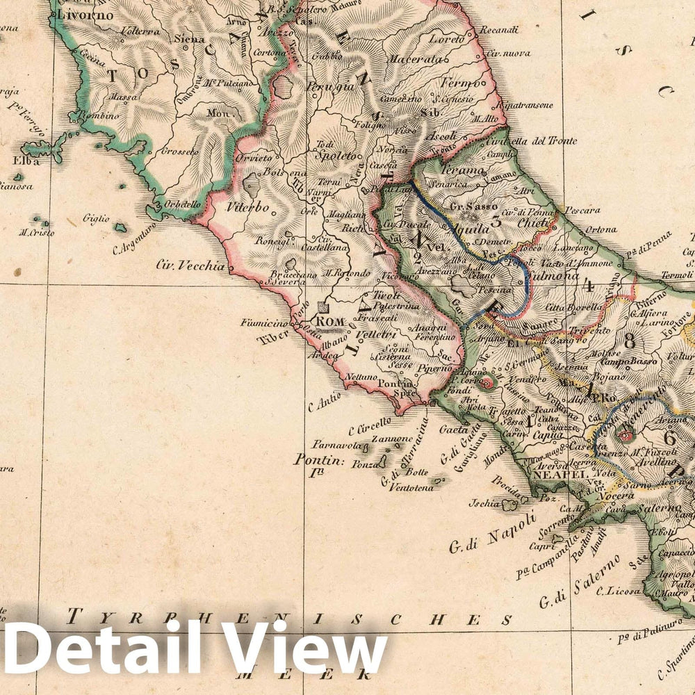 Historic Map : Italy, 1817 Italien , Vintage Wall Art