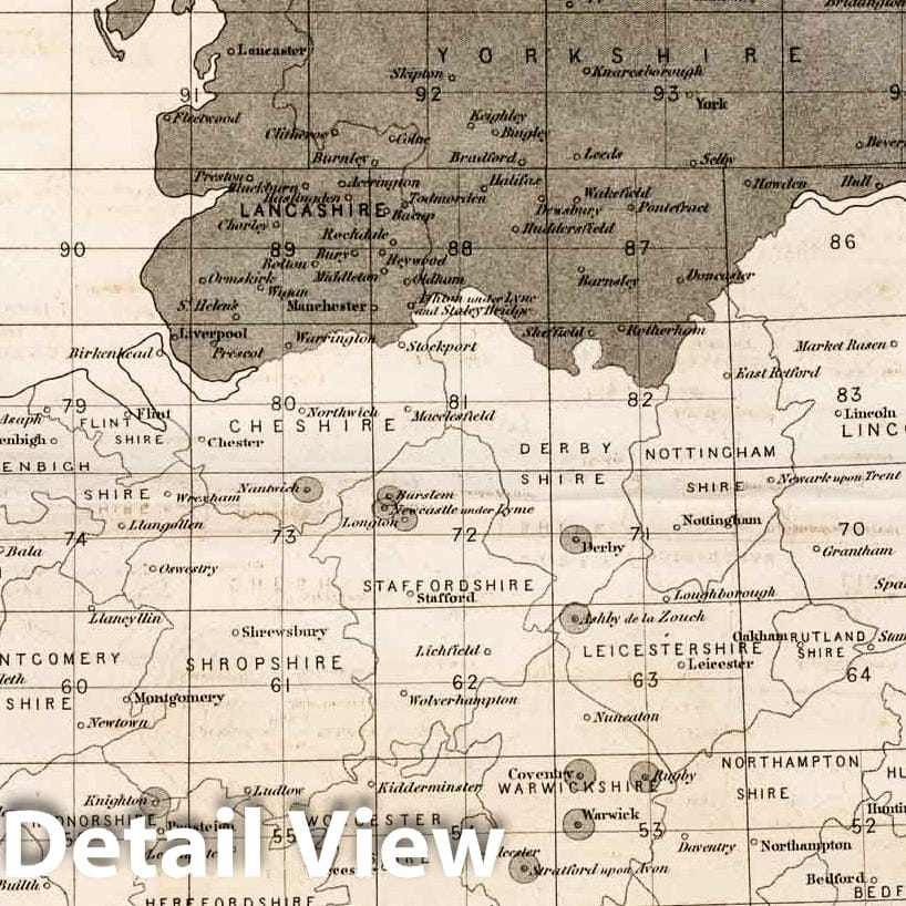 Historic Map : Survey Book - 1857 Index to the Ordnance Survey of England and Wales - Vintage Wall Art