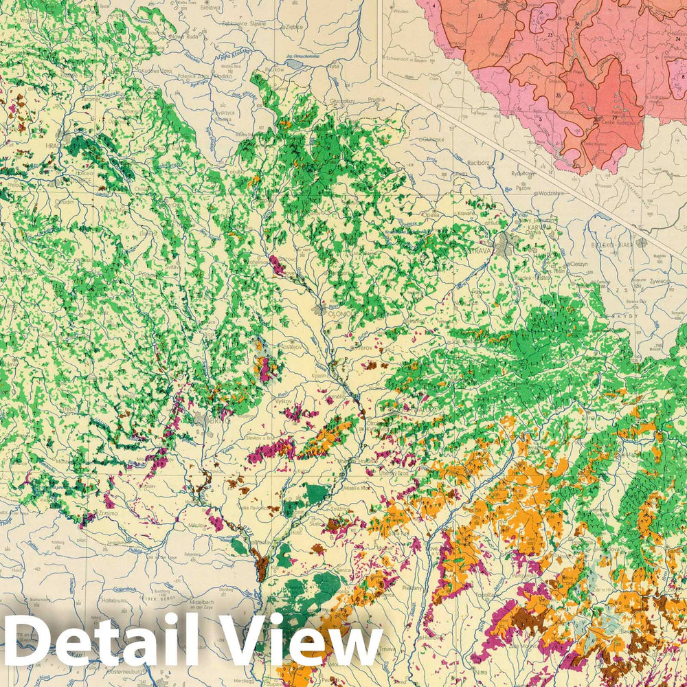 Historic Map : National Atlas - 1966 Forests. - Vintage Wall Art