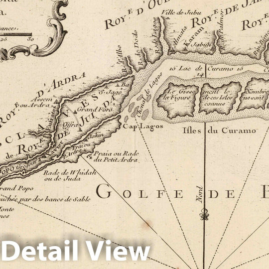 Historic Map : Guinea, Africa, West 1764 Carte Du Golfe De Benin Et Partie De La Cote De Guinee , Vintage Wall Art