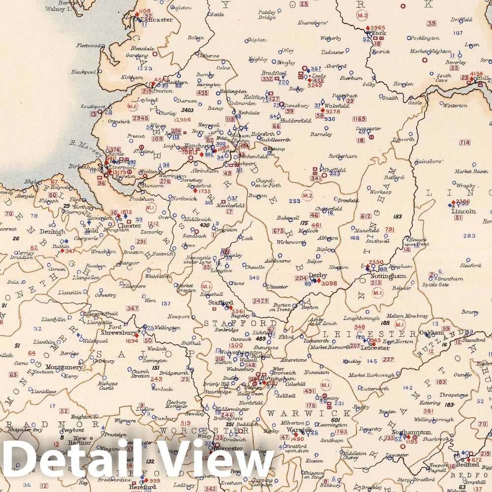 Historic Map : Statistical Atlas - 1881 England and Wales to Illustrate the Criminal Condition of the People. - Vintage Wall Art