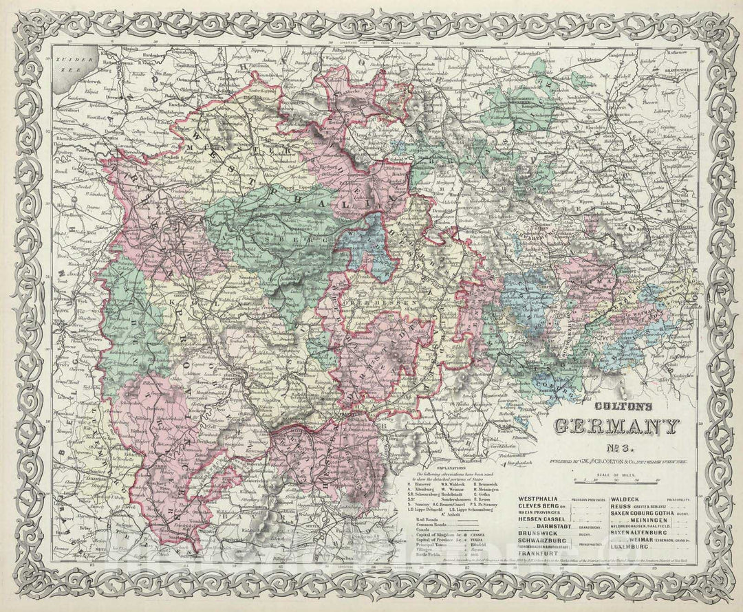 Historic Map : 1874 Germany. v3 - Vintage Wall Art