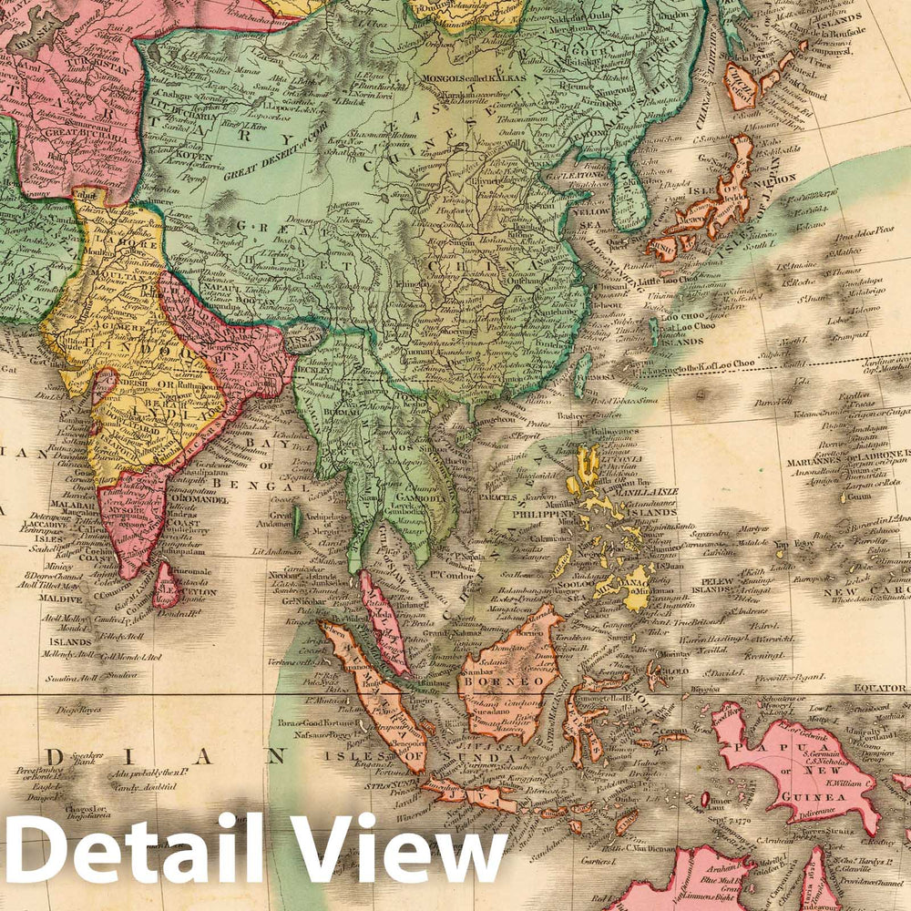 Historic Map : 1824 Asia. - Vintage Wall Art