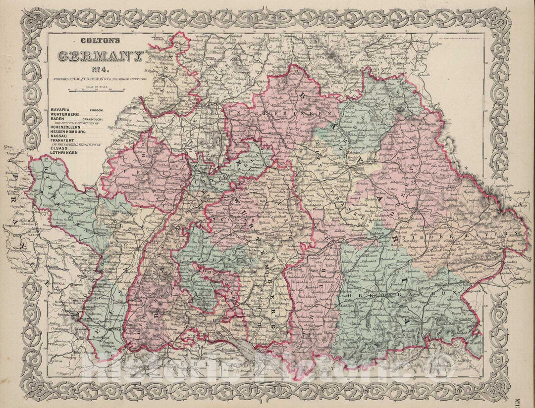 Historic Map : 1886 Germany No.4. - Vintage Wall Art