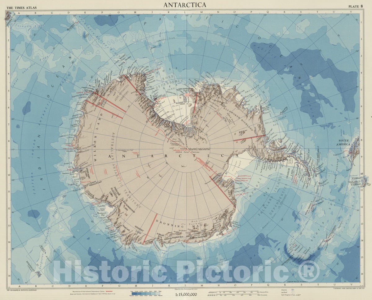 Historic Map : 1958 Antarctica, Plate 8, v.1 - Vintage Wall Art