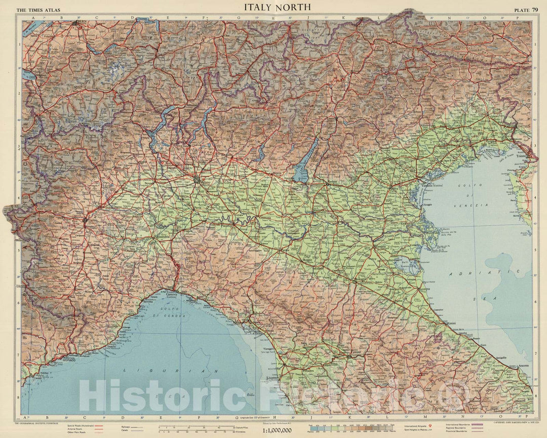 Historic Map : 1956 Italy North, Plate 79, V. IV - Vintage Wall Art