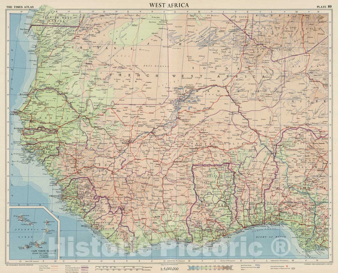 Historic Map : 1956 West Africa, Plate 89, V. IV - Vintage Wall Art