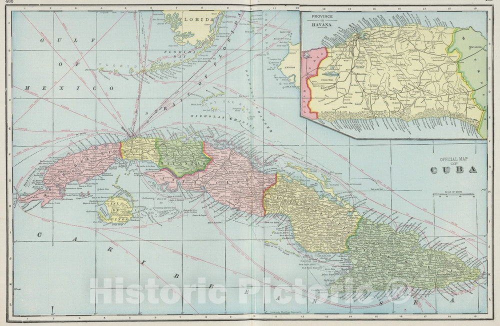 Historic Map : 1901 Cuba. - Vintage Wall Art