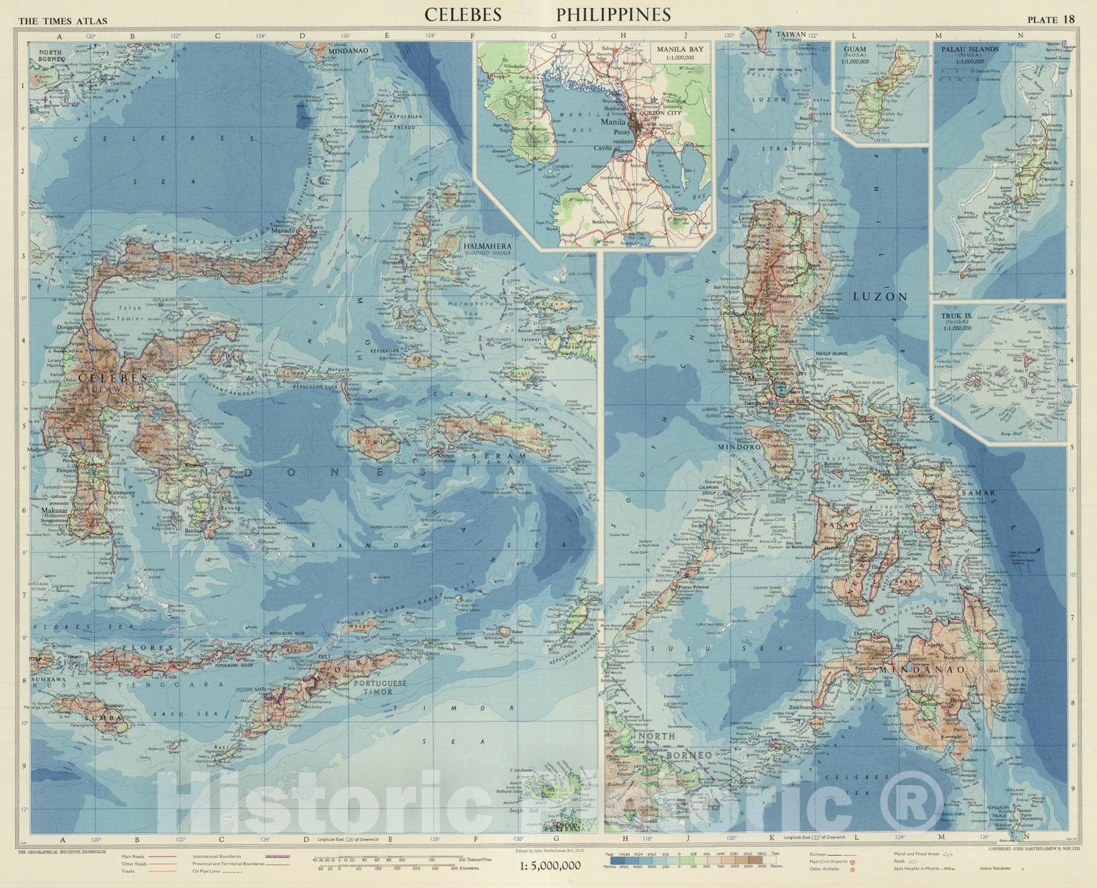 Historic Map : 1958 Celebes, Philippines. Plate 18, v.1 - Vintage Wall Art