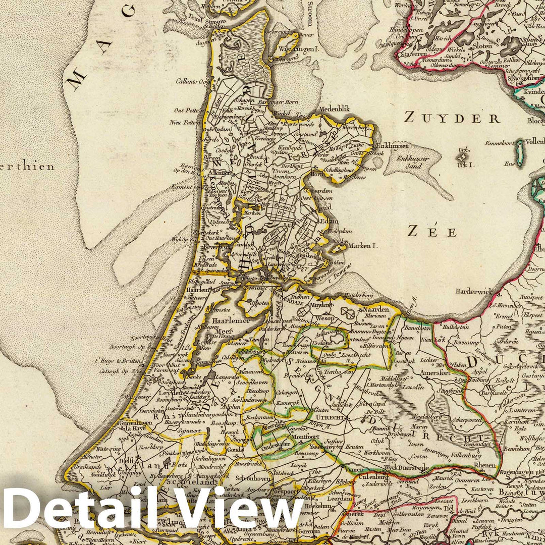 Historic Map : Netherlands, 1753 Provinces-Unies des Pays-Bas. , Vintage Wall Art