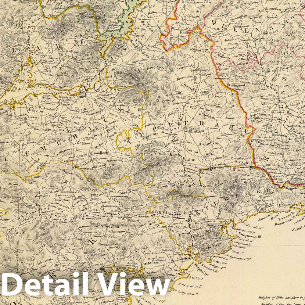 Historic Map : 1838 Ireland [South Sheet] : Vintage Wall Art