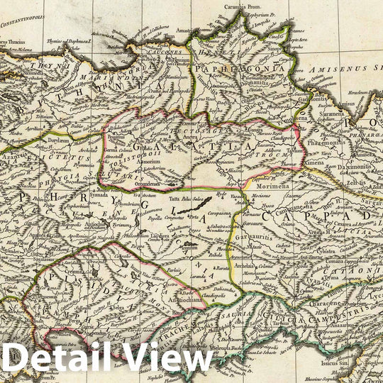 Historic Wall Map : Cyprus; Turkey, 1764 Asiae, quae vulgo Minor dicitur, et Syriae tabula geographica. , Vintage Wall Art