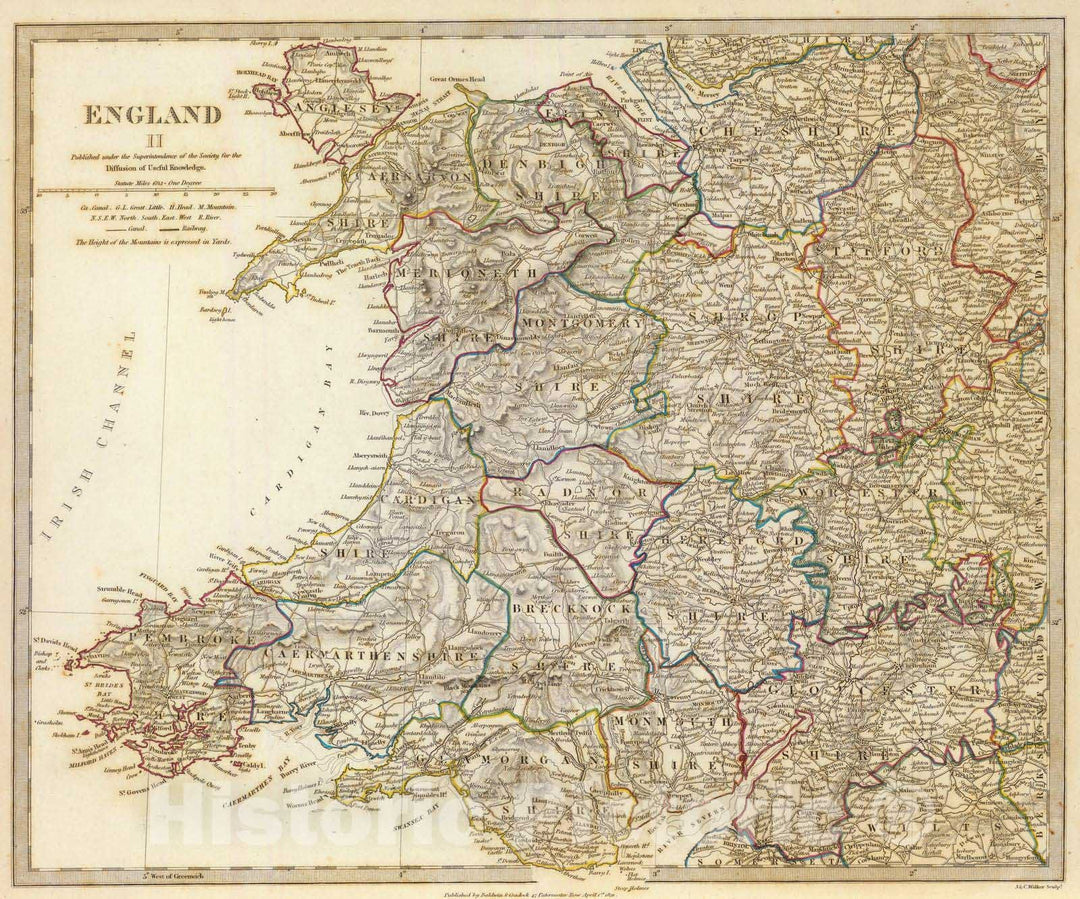 Historic Map : 1831 England II : Vintage Wall Art