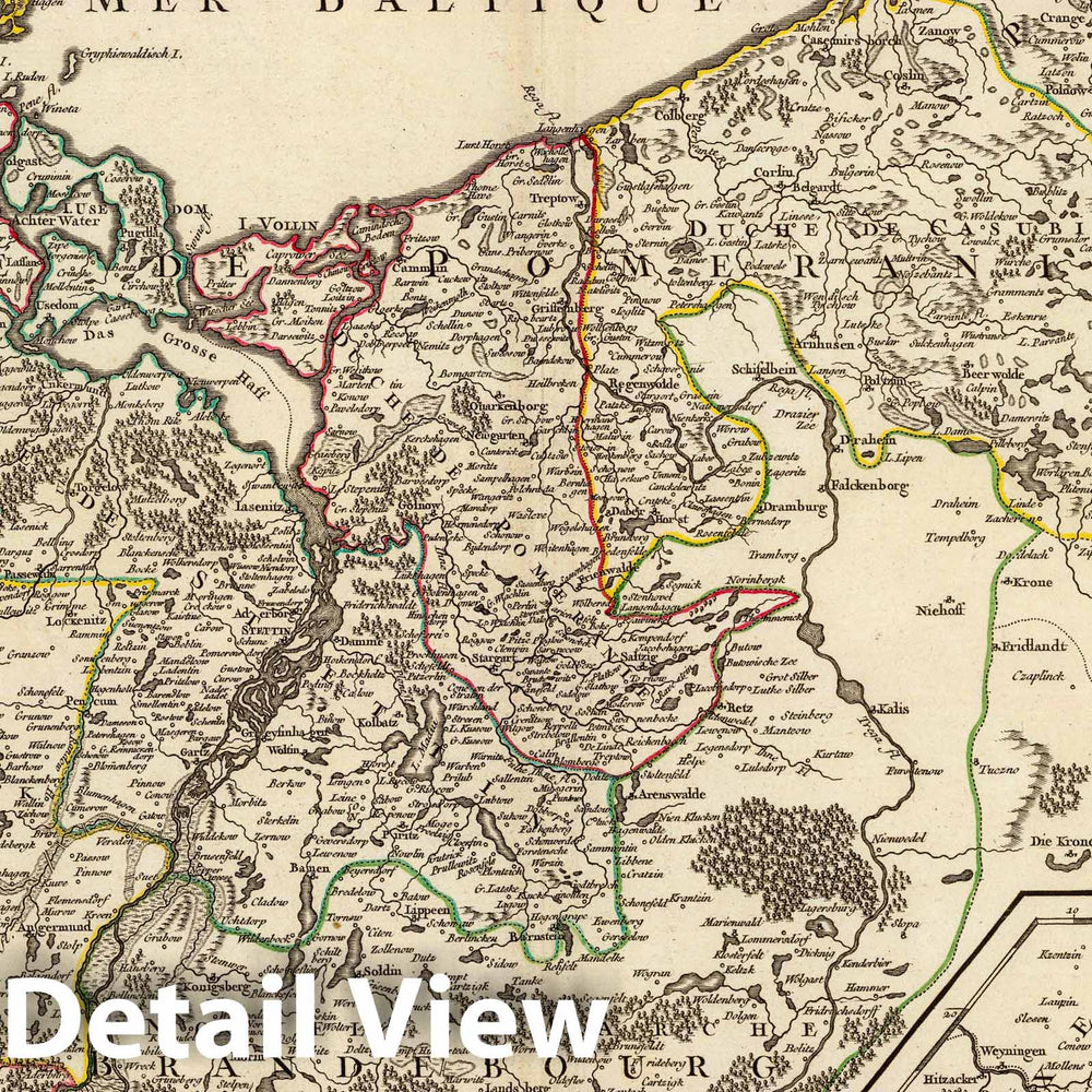 Historic Map : Germany; Poland, 1751 Haute Saxe septentrionale. , Vintage Wall Art