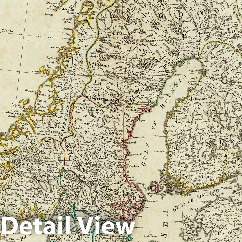 Historic Map : 1790 The Northern States containing the Kingdoms of Sweden, Denmark, and Norway. - Vintage Wall Art