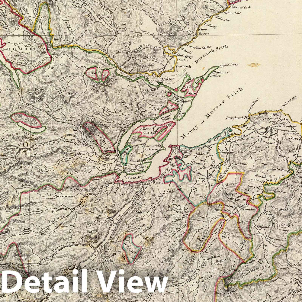 Historic Map : 1834 Scotland II. - Vintage Wall Art