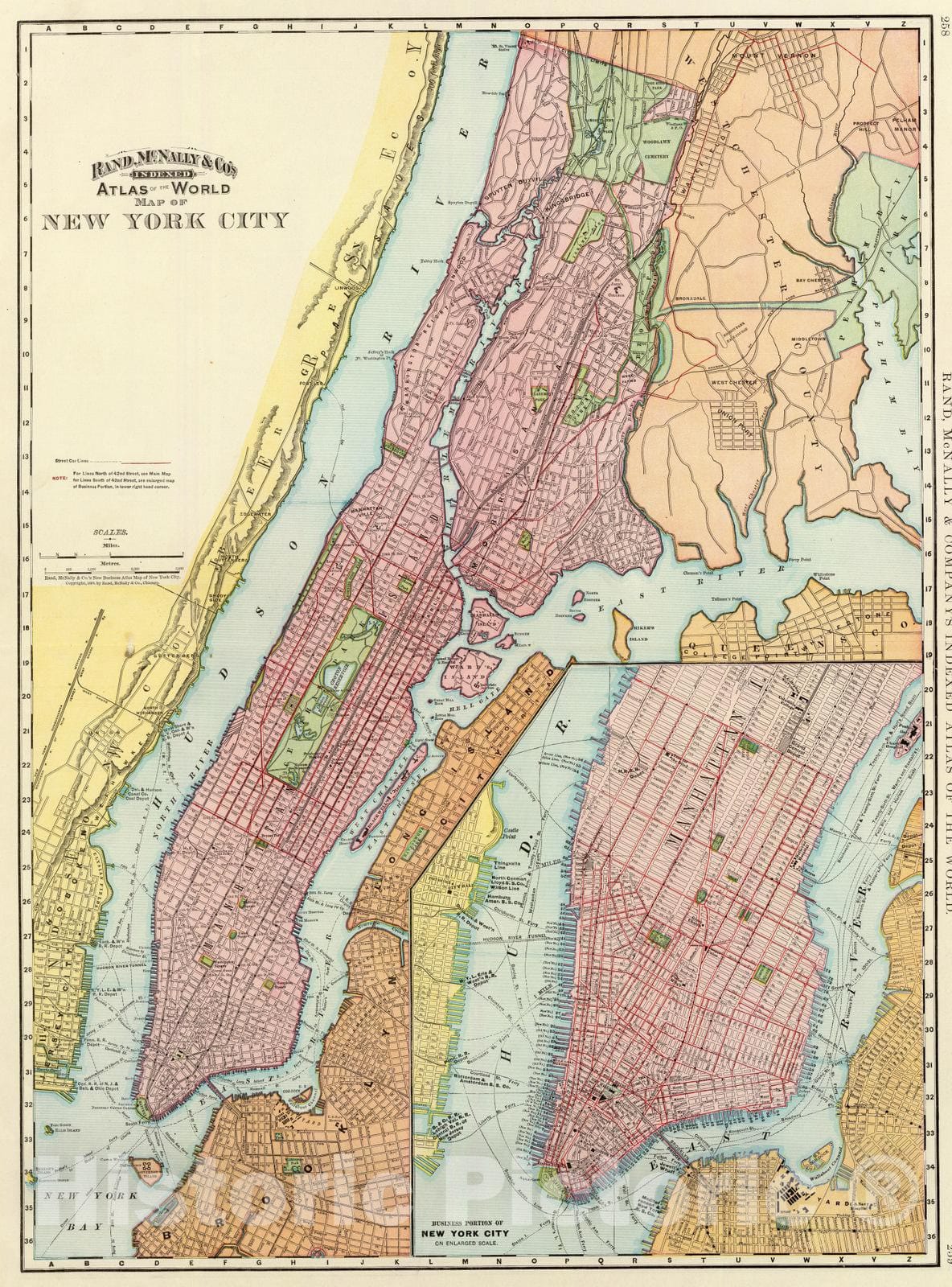 Historic Map : 1897 New York City. - Vintage Wall Art