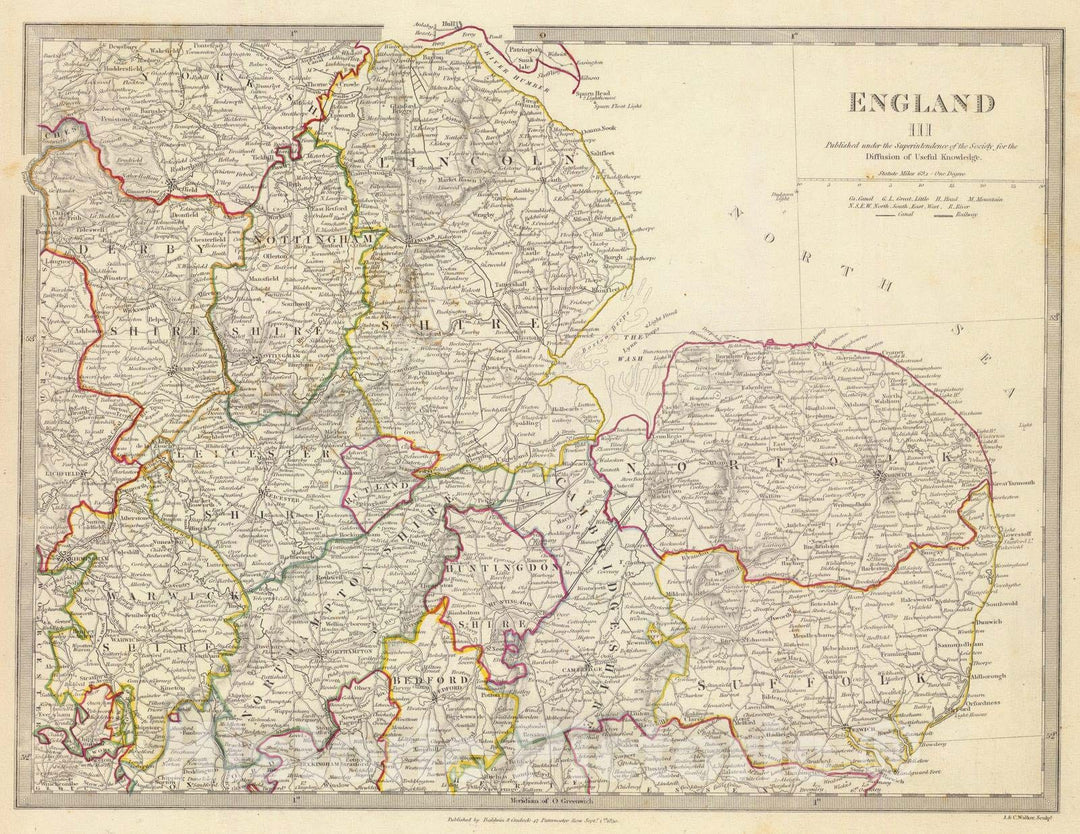 Historic Map : 1830 England III : Vintage Wall Art