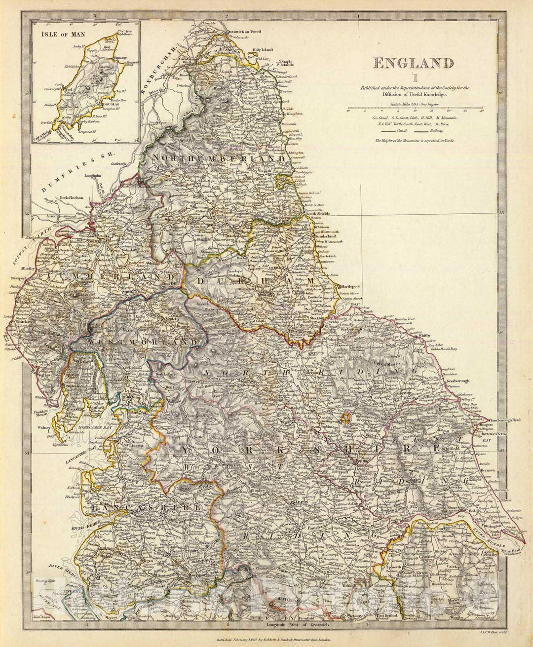 Historic Map : 1831 England I : Vintage Wall Art