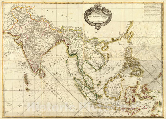 Historic Map : India; Indonesia, South Asia 1771 Composite: Indes. , Vintage Wall Art