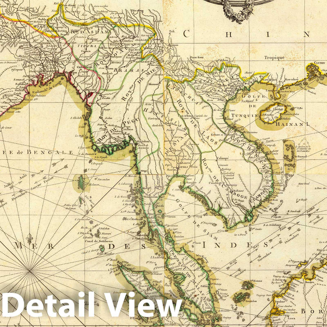 Historic Map : India; Indonesia, South Asia 1771 Composite: Indes. , Vintage Wall Art