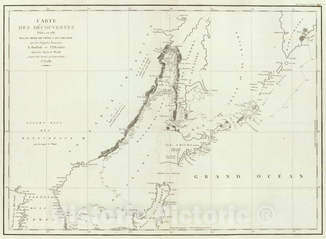 Historic Map : China; Japan, , Asia 1797 Mers, Chine, Tartarie. 2. , Vintage Wall Art