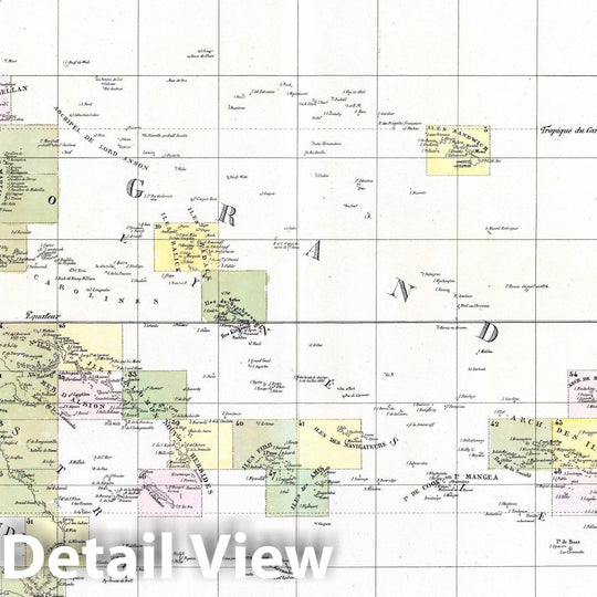 Historic Map : Southeast Asia, Asia; Pacific 1827 Carte d'assemblage de l'Oceanique. , Vintage Wall Art