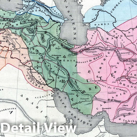 Historic Map : Pakistan; Turkey; Egypt; Iran, Asia Minor 1838 Anciens Empires Jusqua Alexandre. , Vintage Wall Art