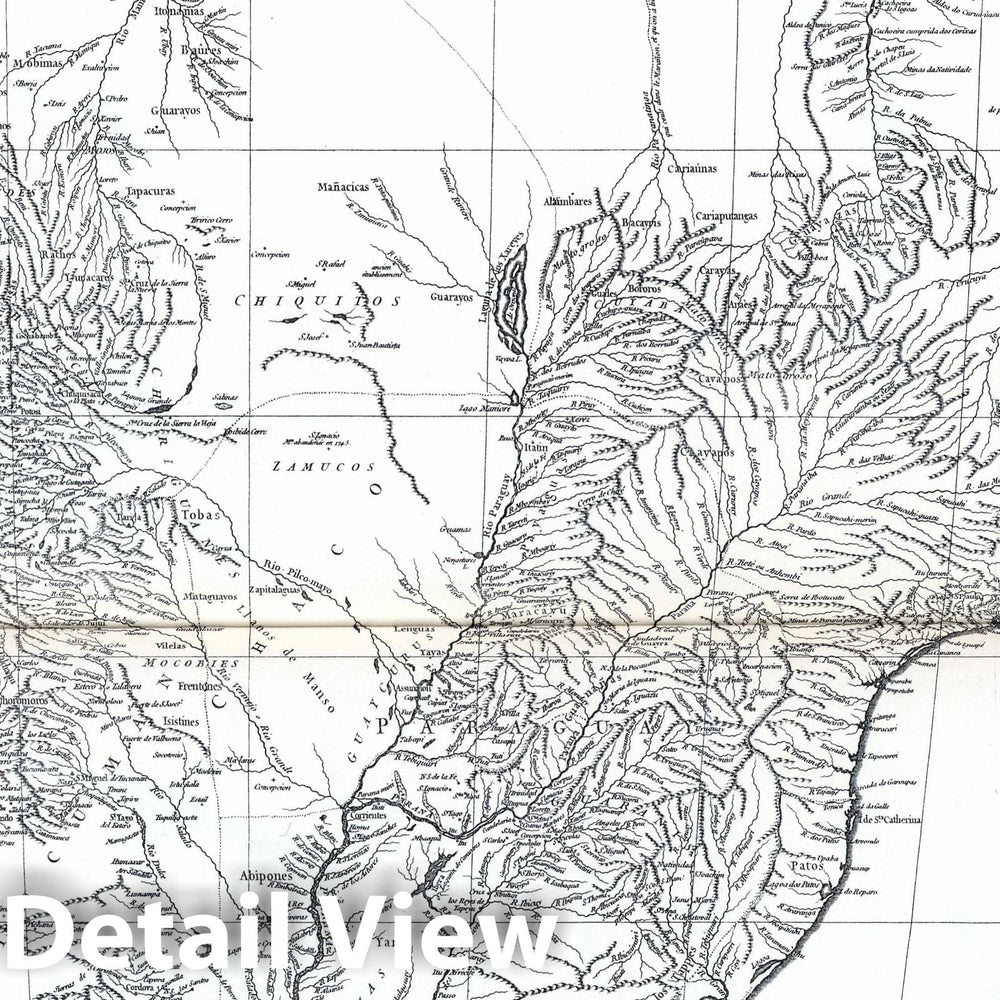 Historic Map : National Atlas - 1748 South America by D'Anville. - Vintage Wall Art