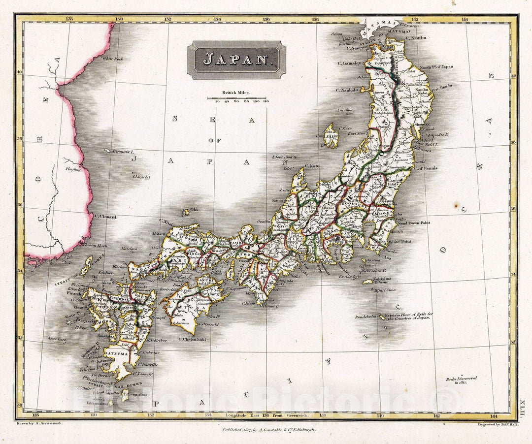 Historic Map : 1817 Japan - Vintage Wall Art