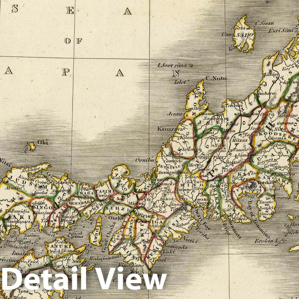 Historic Map : 1817 Japan - Vintage Wall Art