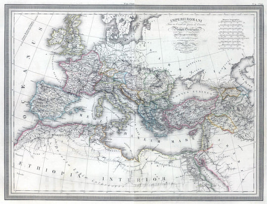 Historic Map : Mediterranean 1826 Composite: Imperii Romani. , Vintage Wall Art