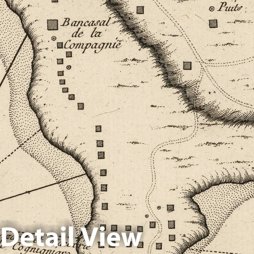 Historic Map : India, South East Asia 1764 Plan de Maye a la Coste de Malabar , Vintage Wall Art