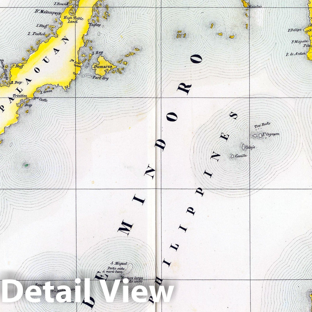 Historic Map : Philippines, 1827 Partie, Iles Philippines. Oceanique no. 6. , Vintage Wall Art