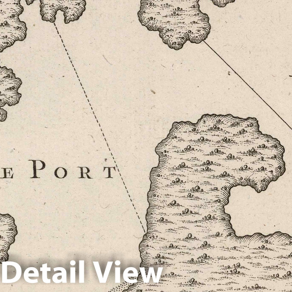 Historic Map : Venezuela, 1764 Plan Du Port Cabello : a la Coste de Caraque , Vintage Wall Art