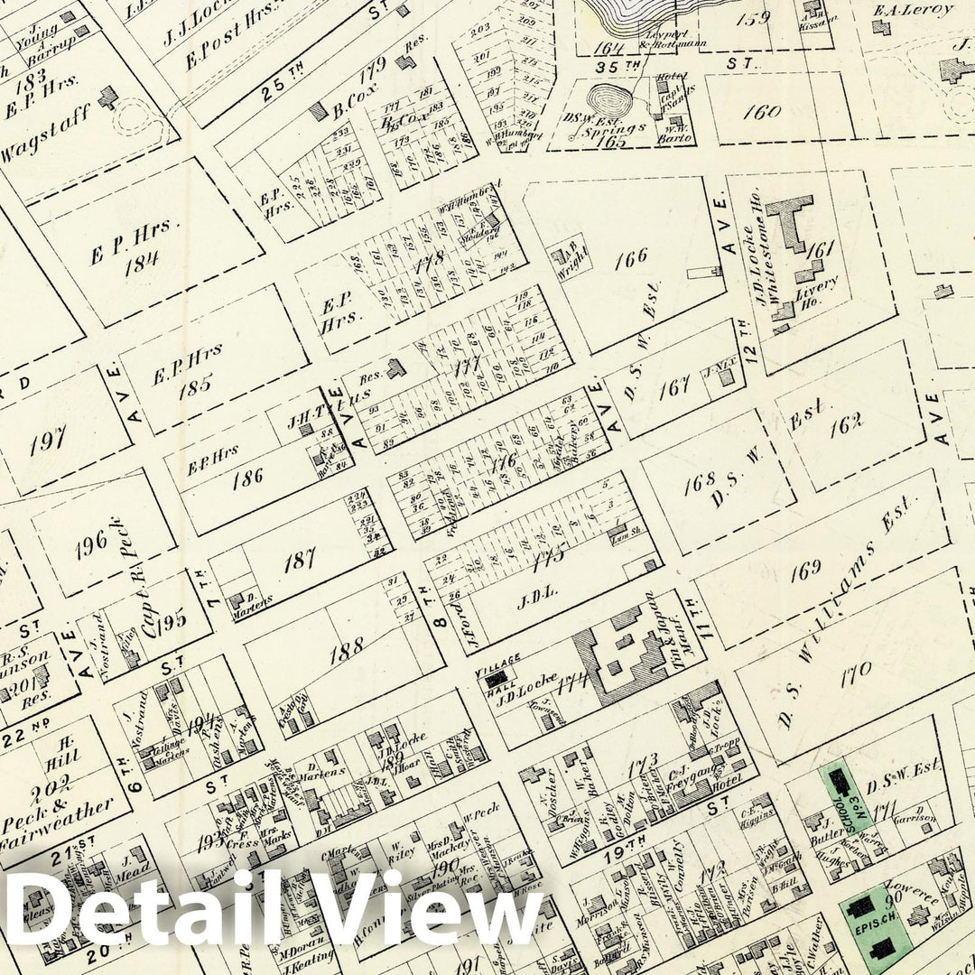 Historic Map - 1873 Whitestone Village, in Flushing. Long Island. v1 - Vintage Wall Art