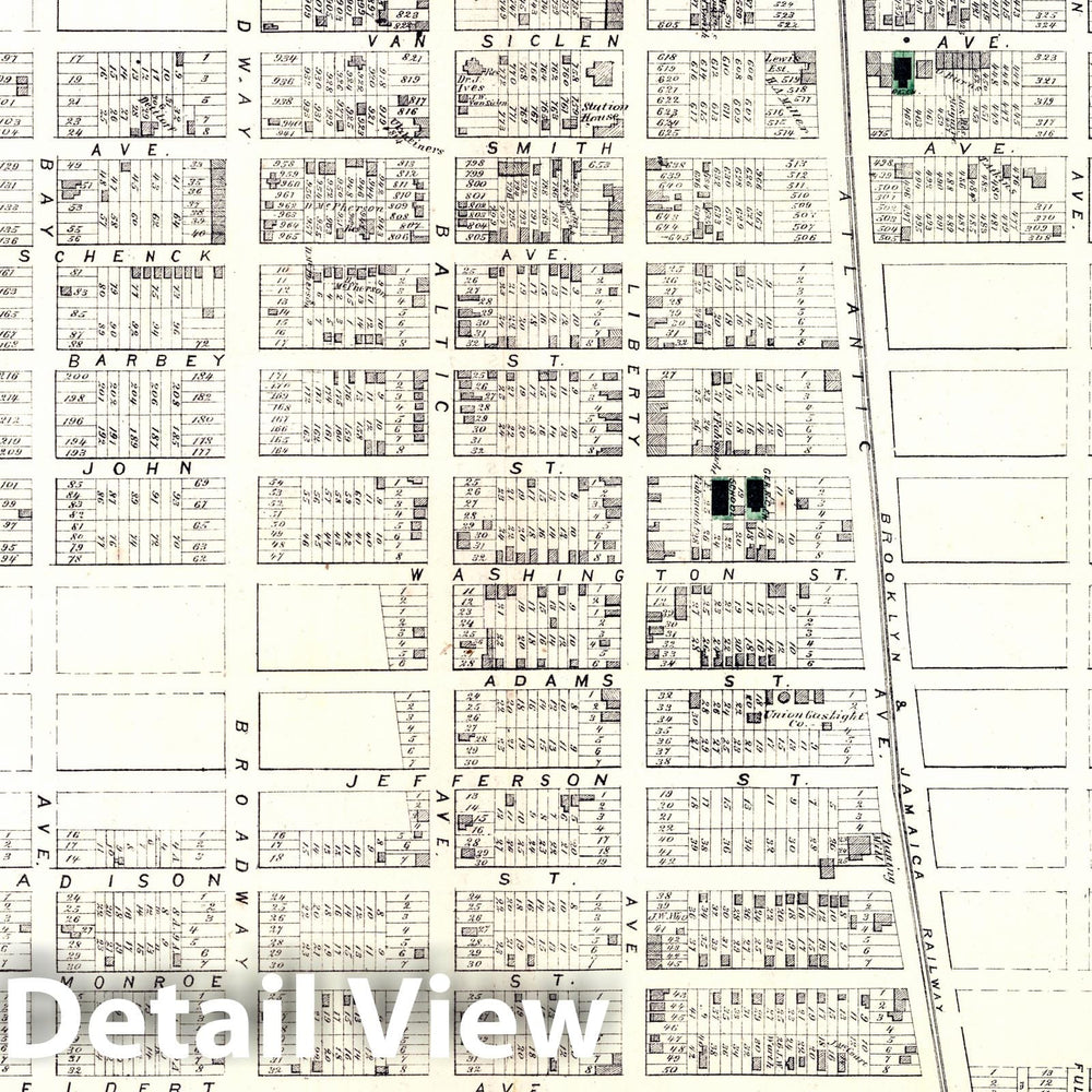 Historic Map : 1873 Portion of East New York. Long Island. v2 - Vintage Wall Art