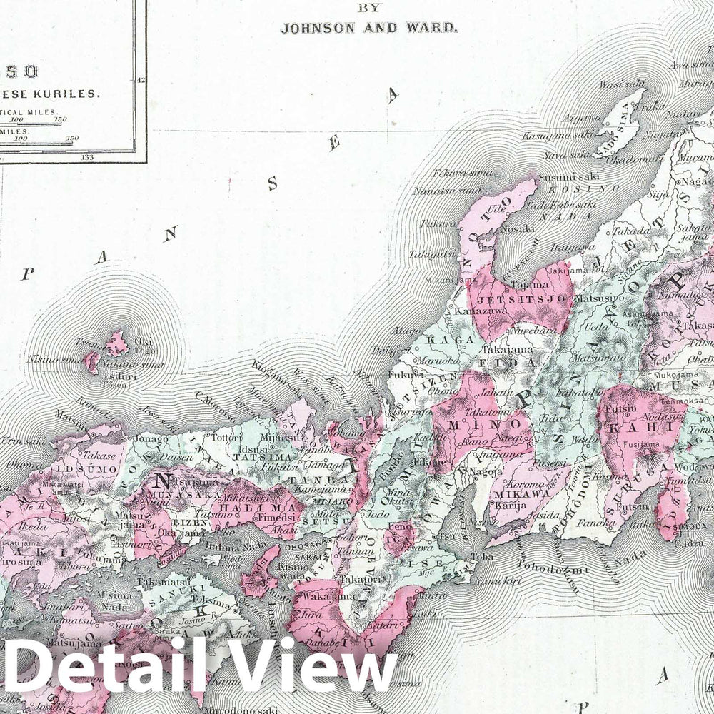 Historic Map : 1864 Japan - Vintage Wall Art