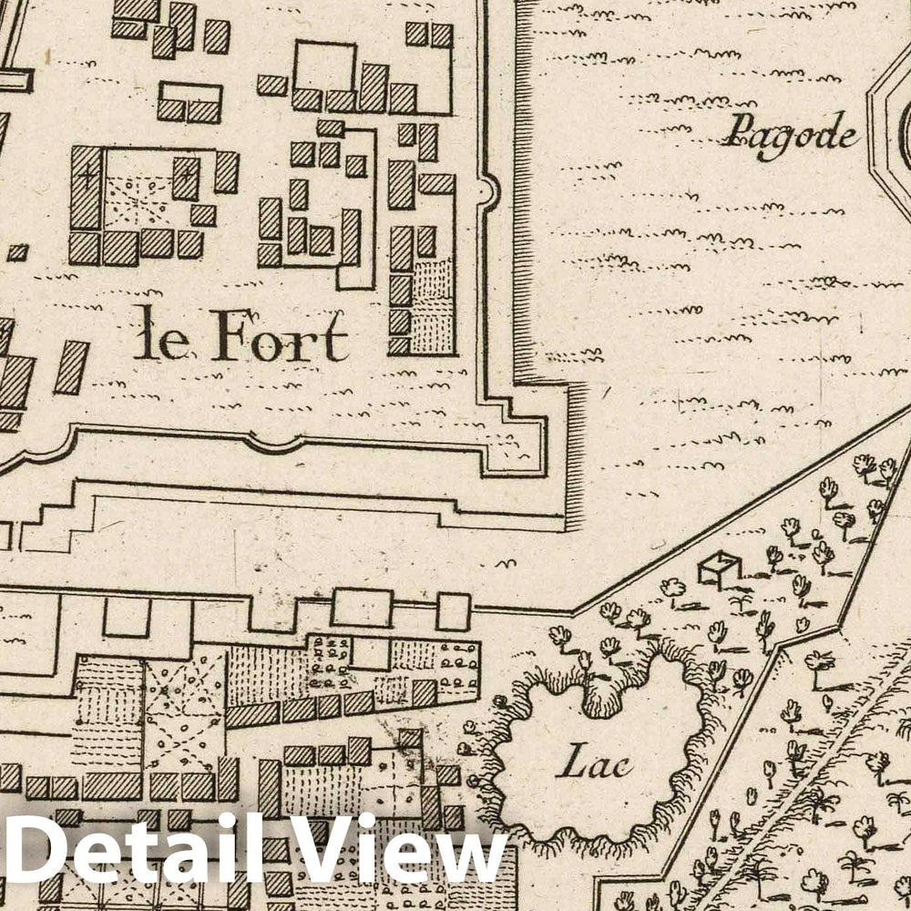 Historic Map : Sri Lanka, South East Asia 1764 Plan De La Ville Et Fort De Jaffa Nepatan dans l'Isle de Ceylan , Vintage Wall Art