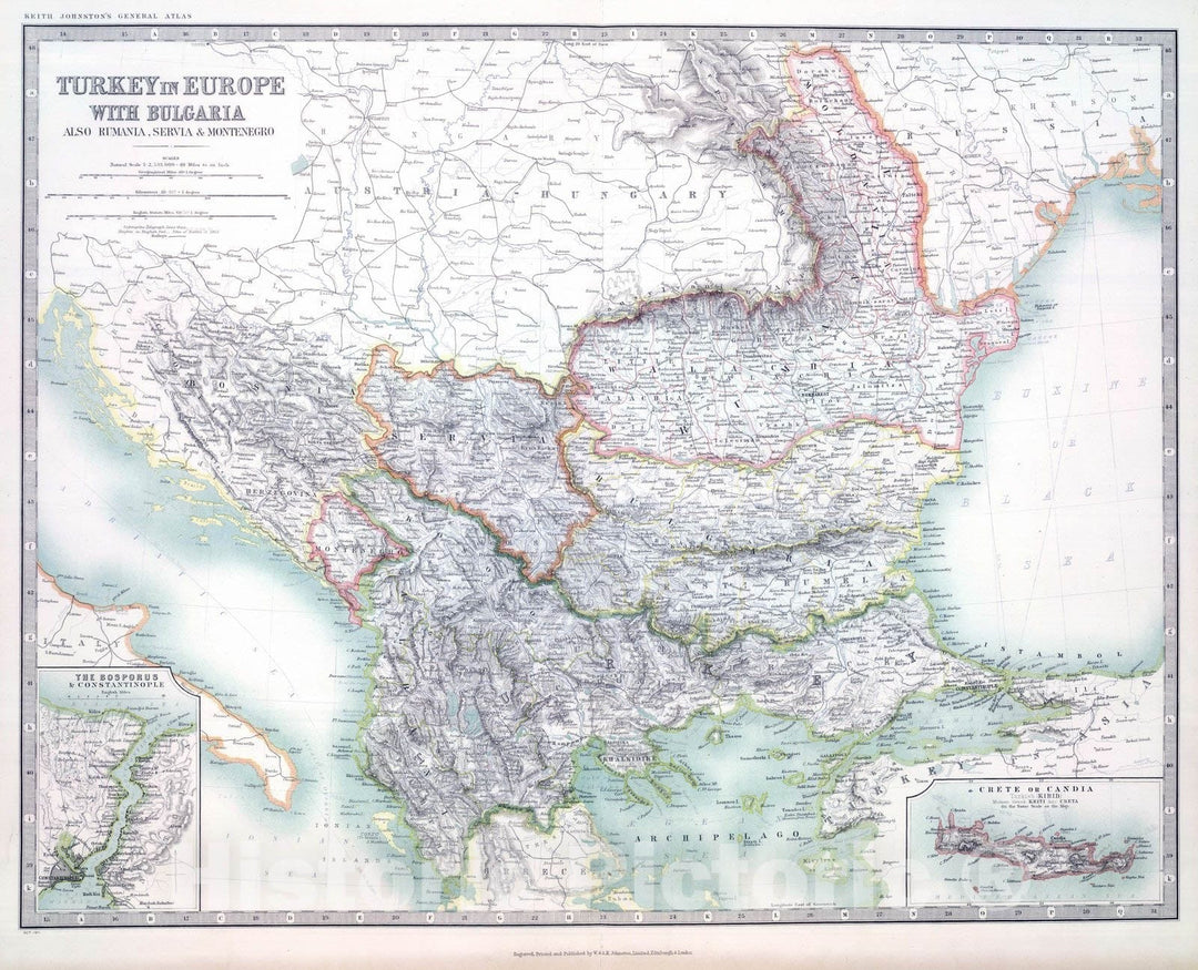 Historic Map : 1911 Turkey In Europe. - Vintage Wall Art