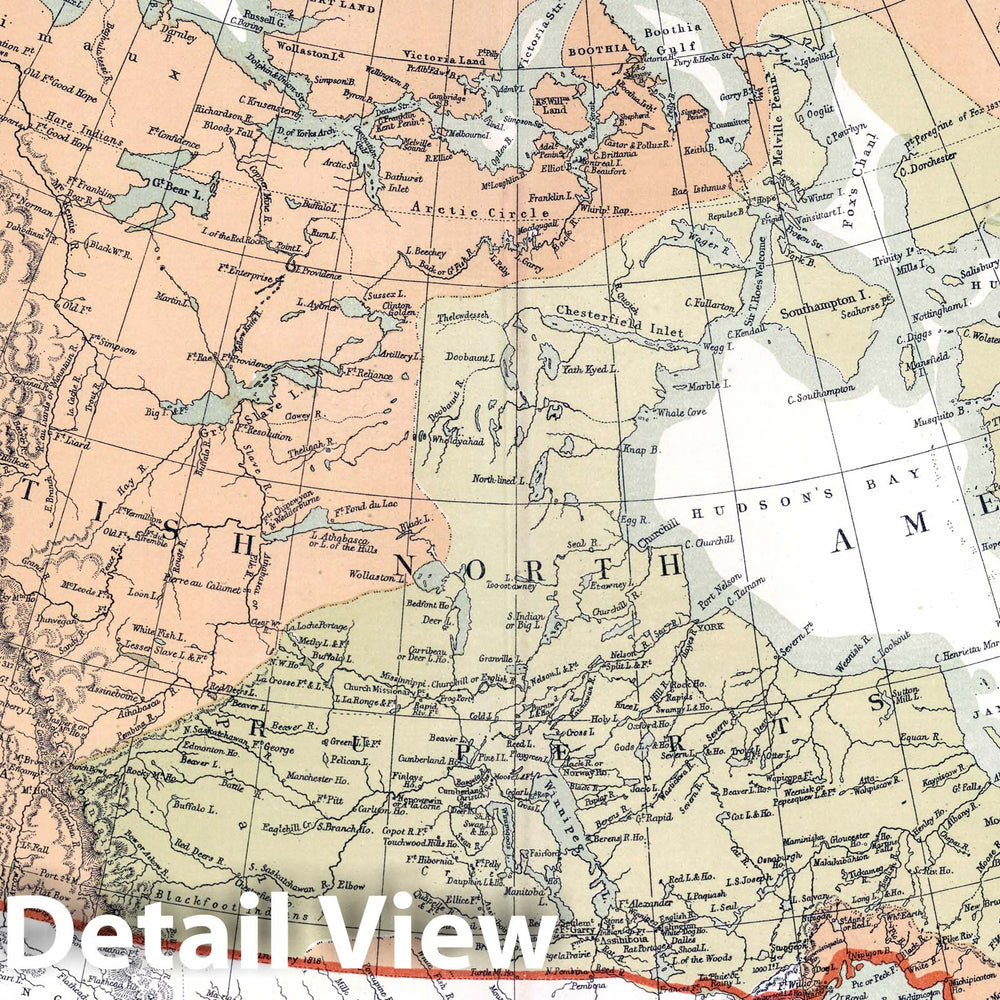 Historic Map : 1857 Arrowsmith's North America. - Vintage Wall Art