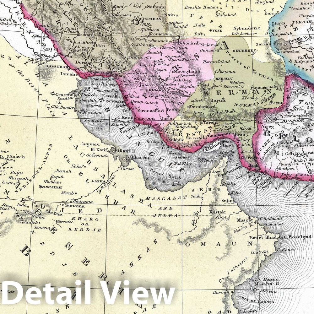 Historic Map : 1849 Persia, Arabia &c. - Vintage Wall Art