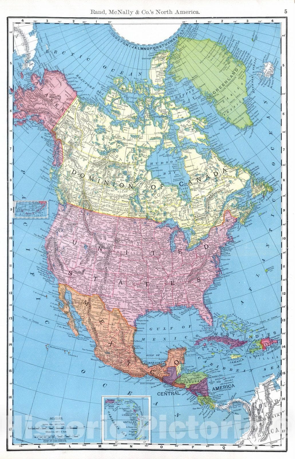 Historic Map : National Atlas - 1903 North America. - Vintage Wall Art