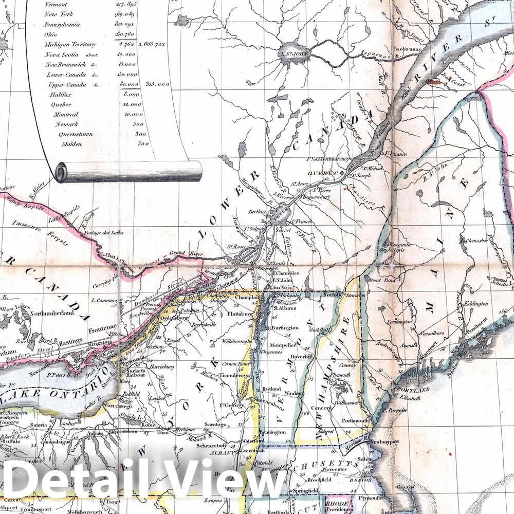 Historic Map : National Atlas - 1813 Map of the Seat of War in North America. - Vintage Wall Art