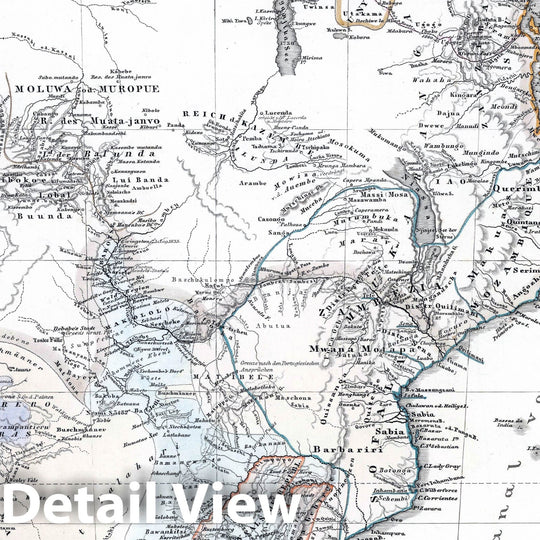 Historic Map : South America; Lesotho; Madagascar, 1863 Sud-Afrika (Southern Africa) mit Madagascar. , Vintage Wall Art